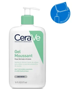 CeraVe Gel Moussant Nettoyant | Peau Normale à Grasse | 473ml