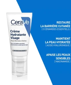 Alternative view of CeraVe Crème Hydratante Visage Peau Normale à Sèche | 52ml